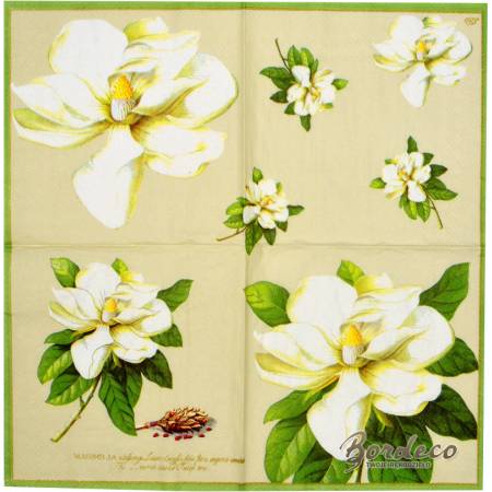 Serwetka do decoupage firmy IHR magnolia 33x33cm